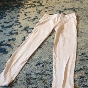 Girl all white pants